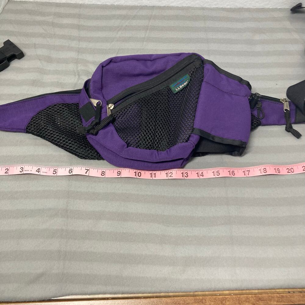 Vintage LL Bean Purple and Black Waist Fanny Pack. Pre-Owned Good Condition